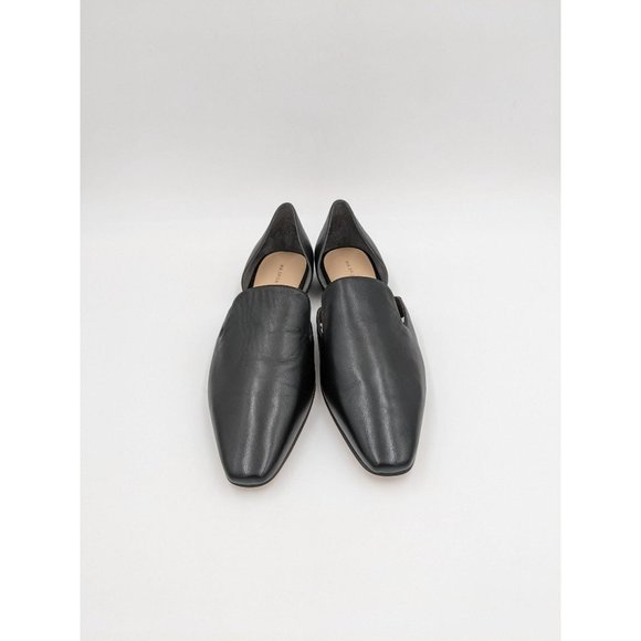 Via Spiga women's Allese black‎ leather square toe d'Orsay loafers flats - Picture 2 of 11